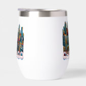 Pop art stripboek Chicago, Illinois Skyline (Rechts)