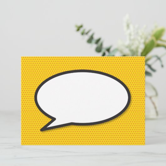 Pop Art stripboek spraakballon bedankt (Staand voorkant)