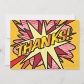 Pop Art stripboek spraakwolk Bedankt (Achterkant)