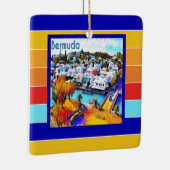 Pop Art Stripes Bermuda Keramisch Ornament (Rechts)