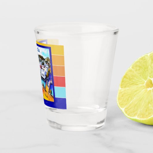 Pop Art Stripes Bermuda Shot Glas (Rechts)