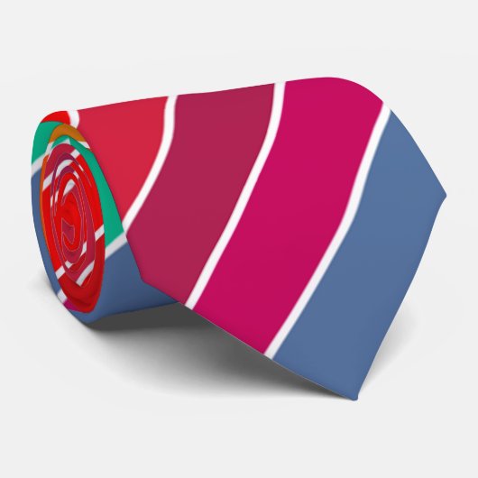 Pop Art Stripes Stropdas (Opgerold)