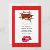Pop Art stripverjaardagsfeest uitnodiging (Voorkant)