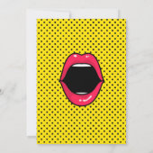Pop Art stripverjaardagsfeest uitnodiging (Achterkant)