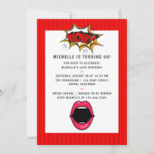 Pop Art stripverjaardagsfeest uitnodiging (Voorkant)
