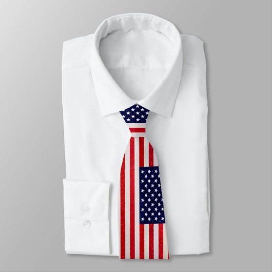 Pop Art Style Amerikaanse vlag Stropdas (Gebonden)