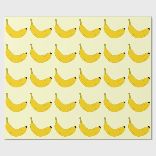 POP ART STYLE BANANAS PATTERN CADEAUPAPIER (Vlak)