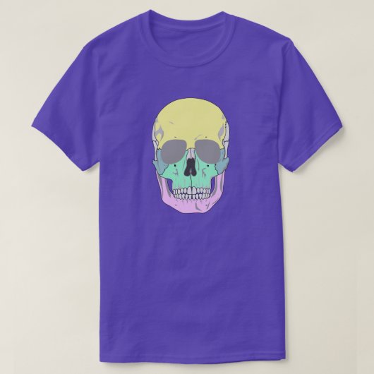 POP ART STYLE COLORFUL MODERN SKULL T-SHIRT (Design voorkant)