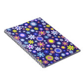 Pop Art Style Daisy Flowers Pattern Notitieboek (Rechterzijde)