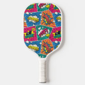 Pop Art Style - Kleurrijke Retro Comic Explosions Pickleball Paddle (Voorkant)