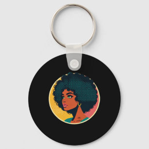 Pop Art Style Meisje Sticker Sleutelhanger