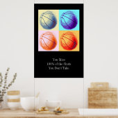 Pop Art Style Motivatie Quote Basketball Poster (Keuken)