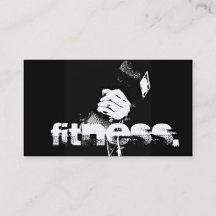 Pop Art Style Personal Trainer Black Visitekaartje