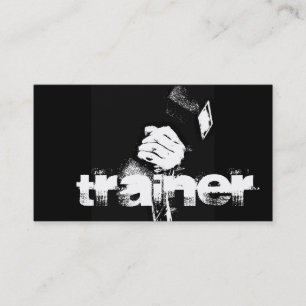 Pop Art Style Personal Trainer Black Visitekaartje