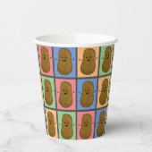 Pop Art Style Potato Papieren Bekers (Links)