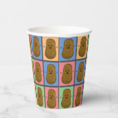 Pop Art Style Potato Papieren Bekers (Rechts)