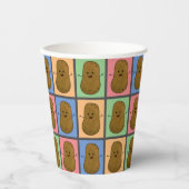Pop Art Style Potato Papieren Bekers (Voorkant)