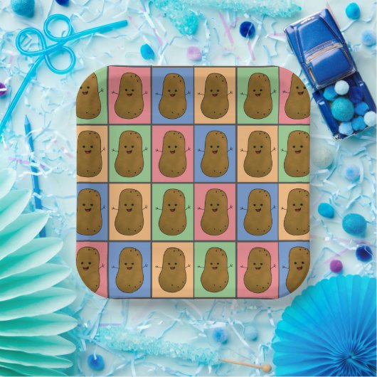 Pop Art Style Potato Papieren Bordje (Feest)