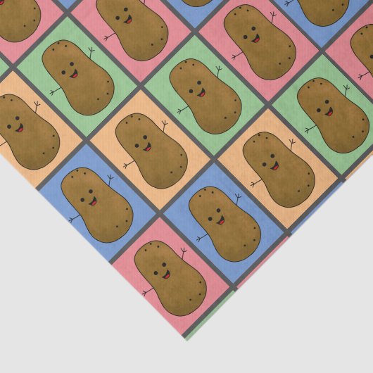 Pop Art Style Potato Tissuepapier (Detail)