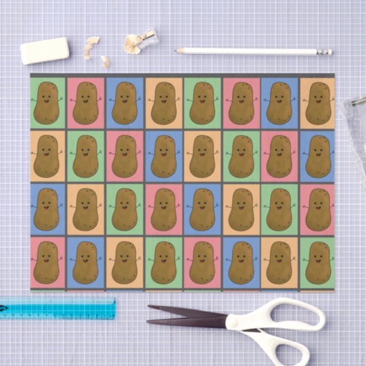 Pop Art Style Potato Tissuepapier (Craft)