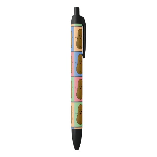 Pop Art Style Potato Zwarte Inkt Pen (Achterkant (Verticaal))