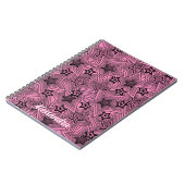Pop Art Style Radiating Black Stars gepersonalisee Notitieboek (Linkerzijde)