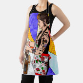 Pop Art Style Retro Lady Baking Schort (Insitu)