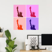 Pop Art Style Statue of Liberty Poster (Thuiskantoor)