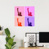 Pop Art Style Statue of Liberty Poster (Thuiskantoor)