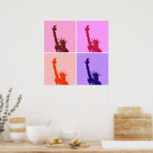 Pop Art Style Statue of Liberty Poster (Keuken)