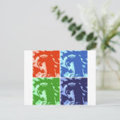 Pop Art Style Statue van Liberty New York Briefkaart (Staand voorkant)