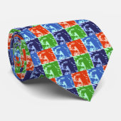 Pop Art Style Statue van Liberty New York Stropdas (Opgerold)