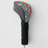 Pop Art Style - Waanzinnige Retro Comic Explosion Golfheadcover (Schuin)
