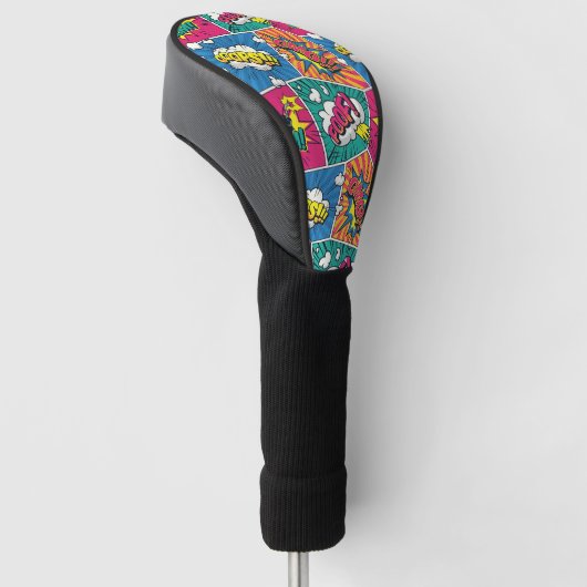 Pop Art Style - Waanzinnige Retro Comic Explosion Golfheadcover (Schuin)