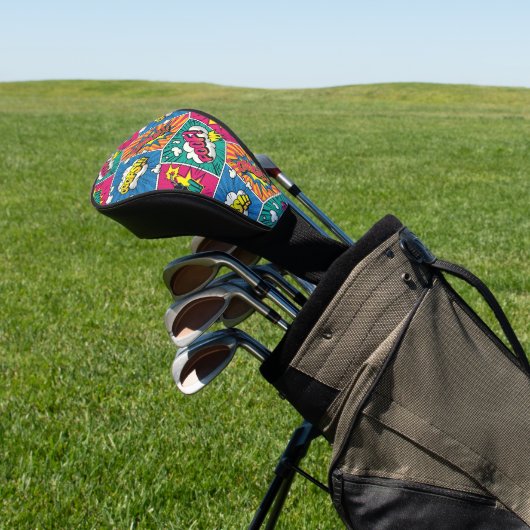 Pop Art Style - Waanzinnige Retro Comic Explosion Golfheadcover (Insitu)