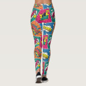 Pop Art Style - Waanzinnige Retro Comic Explosion Leggings (Achterkant)
