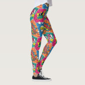 Pop Art Style - Waanzinnige Retro Comic Explosion Leggings (Rechts)