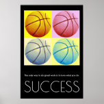 Pop Art Succes Motivatie Basketball Trendy Poster<br><div class="desc">Sport Digitaal bewerkte kunst - Basketball Poster Print - Digital Comic Style Artwork - College Pop Art - Computer Afbeeldingen - De enige manier om geweldig werk te doen is van alles te houden wat je doet.</div>