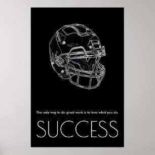 Pop Art Succes Motivatie Football Trendy Poster