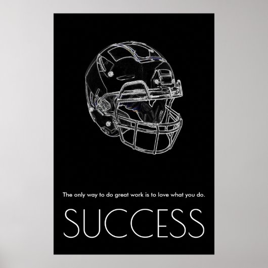 Pop Art Succes Motivatie Football Trendy Poster (Voorkant)