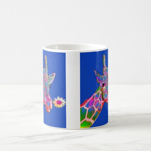 Pop Art Sunflower Giraffe Koffiemok (Center)