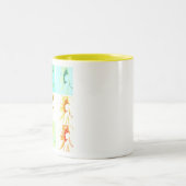 Pop Art Sunflower Tweekleurige Koffiemok (Center)