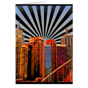 Pop Art Sunrise Skyline