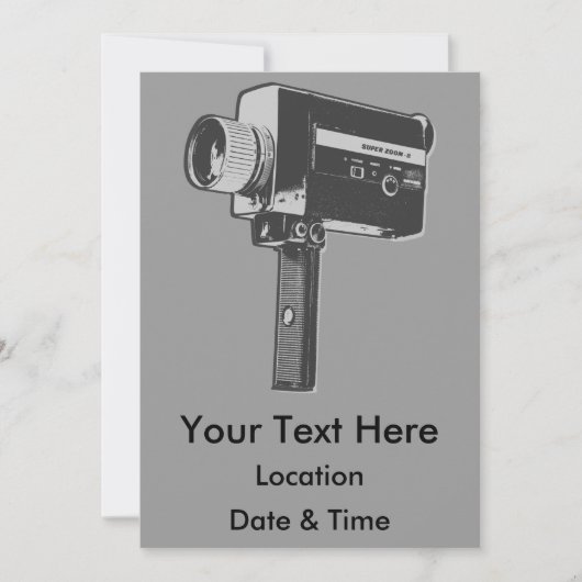 Pop Art Super 8-filmcamera Kaart (Voorkant)