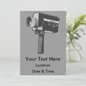 Pop Art Super 8-filmcamera Kaart (Staand voorkant)