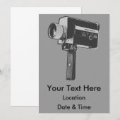 Pop Art Super 8-filmcamera Kaart (Voorkant / Achterkant)