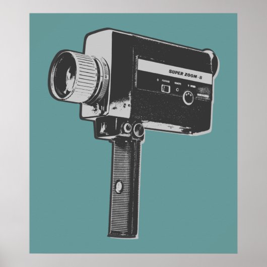 Pop Art Super 8-filmcamera Poster (Voorkant)