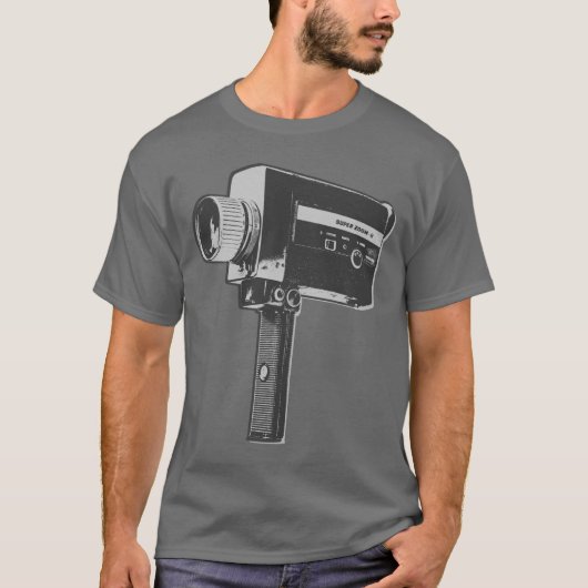 Pop Art Super 8-filmcamera T-shirt (Voorkant)