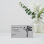 Pop Art Super 8-filmcamera Visitekaartje (Staand voorkant)