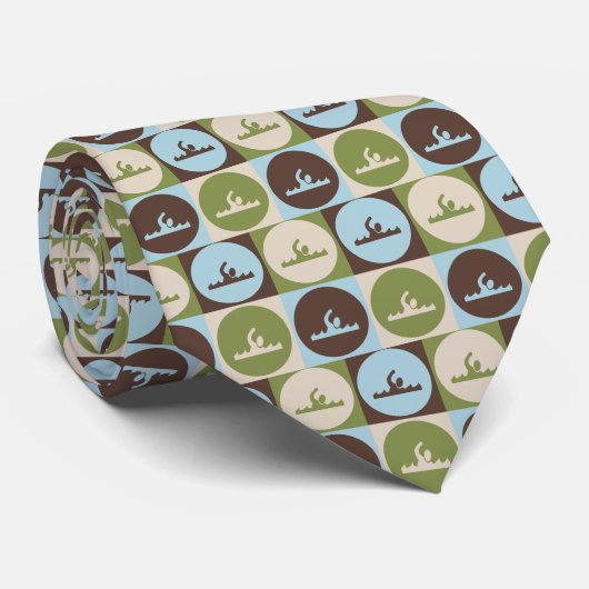 Pop Art Swimming Stropdas (Opgerold)